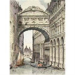 Etching Topographical/Maps Bridge of Sighs #1774571