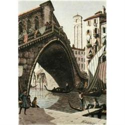 Etching Topographical/Maps Rialto Bridge, #1774573