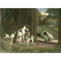 Etching Dog Disgrace To His Family (Large) #1774654