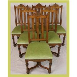 French Louis XVI Chairs Carved Flowers Oak #1774679