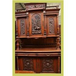 Antique French Henry II Buffet Carved #1774682