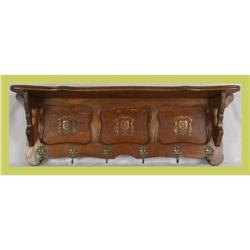 French Decorative Hat Rack Oak Large #1774717