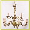 Image 1 : French Lighting Chandelier Neo-Classical Brass #1774853