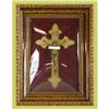 Image 1 : Antique French Religious Crucifix Framed Convex#1774912