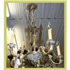 Image 1 : French Rococo Chandelier Brass 5-Arm #1774920