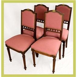 Antique French Louis XVI Dining Chairs Carved #1774996