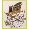 Image 1 : Antique Rustic Child's Push Cart Rickshaw Oak #1775011