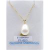 Image 2 : Yellow Gold  With Freshwater Pearl & Dimond Pendant