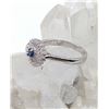 Image 3 : Sterling Silver Genuine Sapphire & Cubic Zirconia Cocktail Ring
