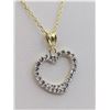 Image 1 : Yellow Gold Cubic Zirconia Heart Pendant