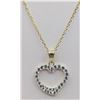 Image 2 : Yellow Gold Cubic Zirconia Heart Pendant