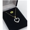 Image 3 : Yellow Gold Cubic Zirconia Heart Pendant