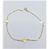 Image 1 : Yellow Gold Heart Charm Bracelet