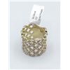 Image 2 : Sterling Silver Yellow Gold Plated Cubic Zirconia Ring