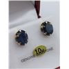 Image 3 : Yellow Gold Genuine Blue Sapphire Earrings