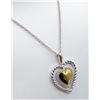 Image 2 : Sterling Silver Dimond Heart Pendant