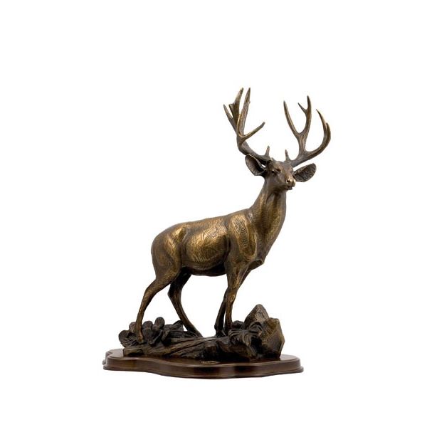MULE DEER SCULPTURE-Bronze