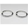 Image 2 : STUNNING Extra Fine Diamond Loop design Earrings