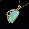 Image 2 : Stunning Opal and Diamond Pendant