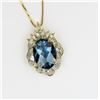 Image 2 : Magnificent 18 karat London Blue Topaz and Diamond