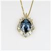 Image 3 : Magnificent 18 karat London Blue Topaz and Diamond
