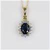 Image 1 : Pretty Blue Sapphire and Diamond Pendant