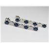Image 1 : Striking Blue Sapphire and Diamond Earrings