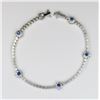 Image 1 : Contemporary Blue Sapphire and Diamond Bracelet