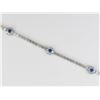 Image 2 : Contemporary Blue Sapphire and Diamond Bracelet