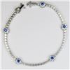 Image 3 : Contemporary Blue Sapphire and Diamond Bracelet