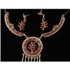 Image 3 : Zuni Coral Necklace & Earrings