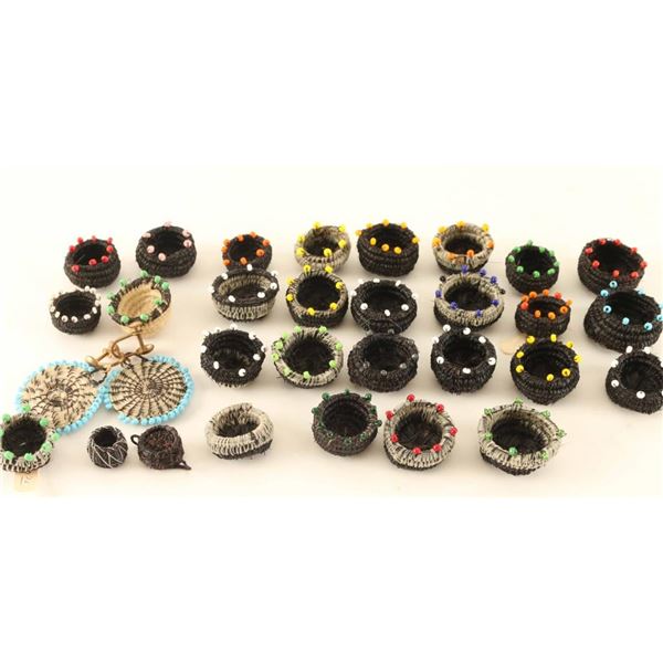 Collection of Miniature Horse Hair Baskets