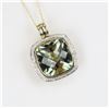 Image 2 : Striking Green Amethyst/Prasiolite and Diamond
