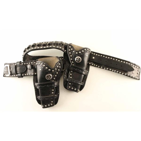 Custom Studded Leather Double Holster Rig