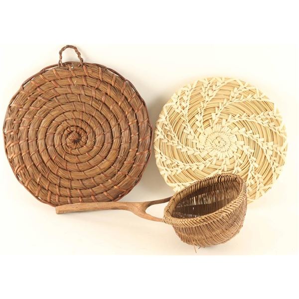 Lot of (2) Navajo Basketry Trays