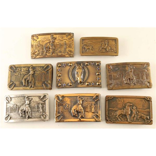 Lot of Vintage Western Belt Buckles