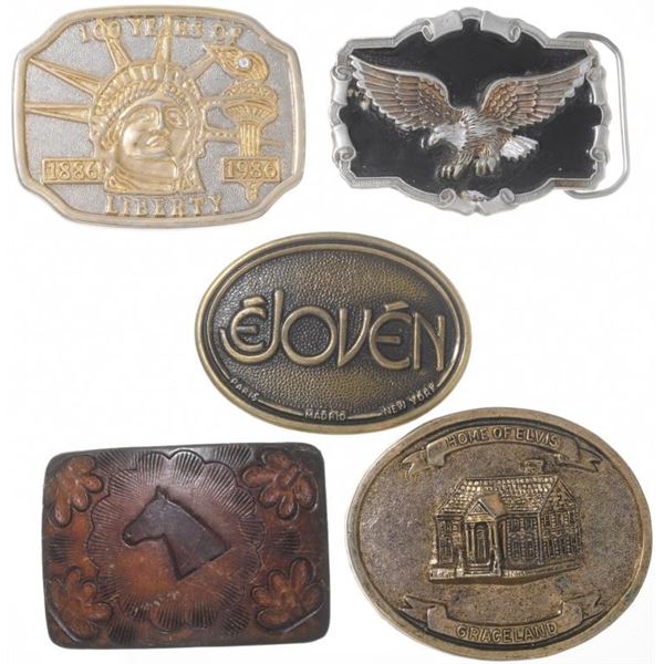 Lot of (5) Belt Buckles