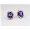 Image 2 : Vibrant Amethyst and Diamond Earrings