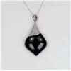 Image 2 : Exquisite Black Onyx and Diamond Pendant