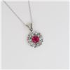Image 1 : Beautiful Natural Ruby and Diamond Pendant
