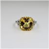 Image 1 : Brilliant Citrine and Diamond Ring