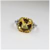 Image 2 : Brilliant Citrine and Diamond Ring