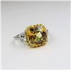 Image 3 : Brilliant Citrine and Diamond Ring