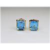 Image 1 : Vibrant Swiss Blue Topaz Earrings