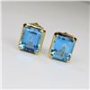 Image 2 : Vibrant Swiss Blue Topaz Earrings