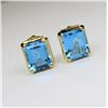 Image 3 : Vibrant Swiss Blue Topaz Earrings