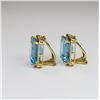 Image 4 : Vibrant Swiss Blue Topaz Earrings