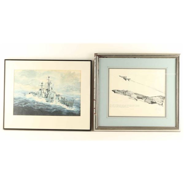Lot of 2 Military Related Prints