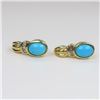 Image 1 : Lovely Turquoise and Diamond Earrings