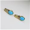 Image 2 : Lovely Turquoise and Diamond Earrings